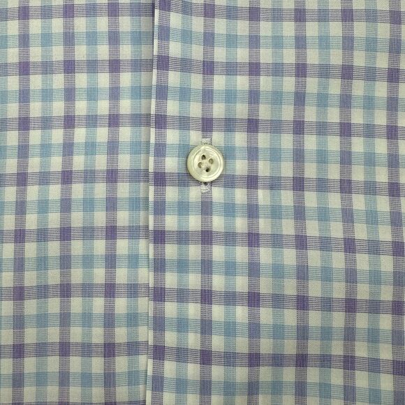 Emanuel Berg Shirt Mens 16 - 36 Multicolor Plaid Modern Long Sleeve Button Down - Picture 5 of 10